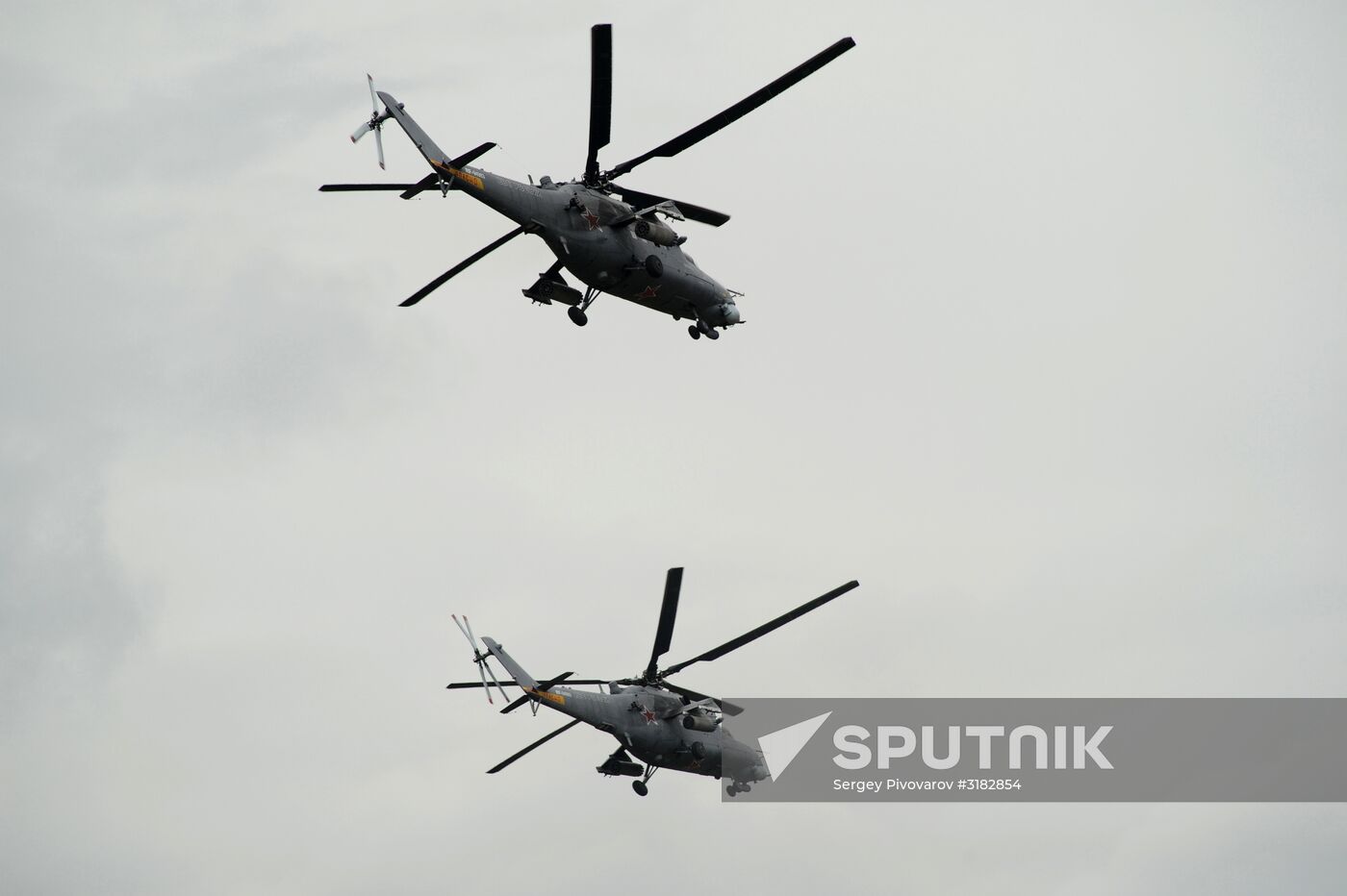 Aviation sports holiday at military air field in Rostov-on-Don
