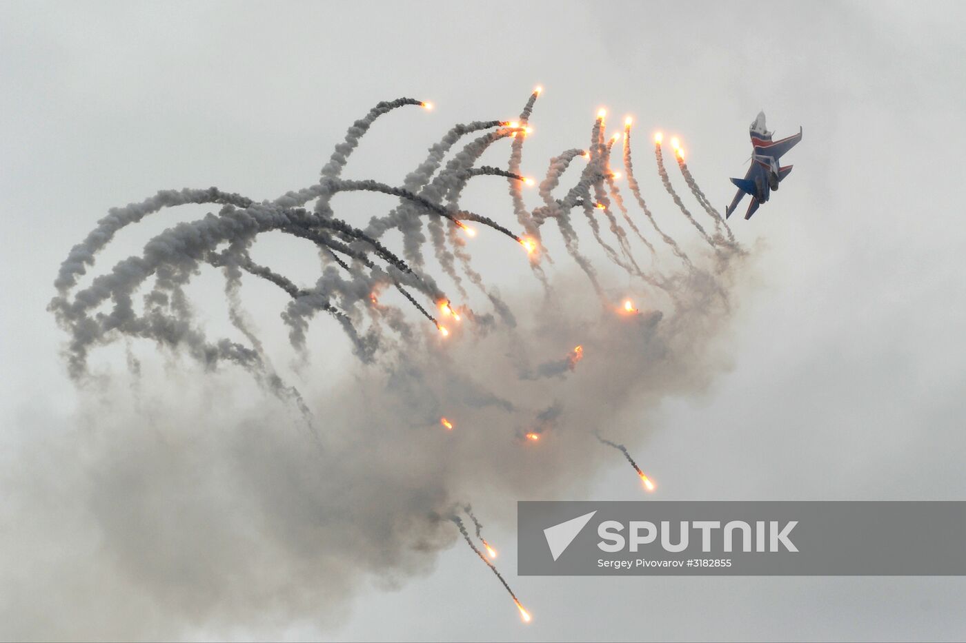 Aviation sports holiday at military air field in Rostov-on-Don
