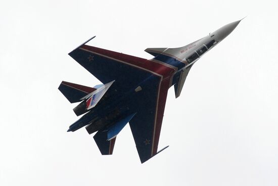 Aviation sports holiday at military air field in Rostov-on-Don