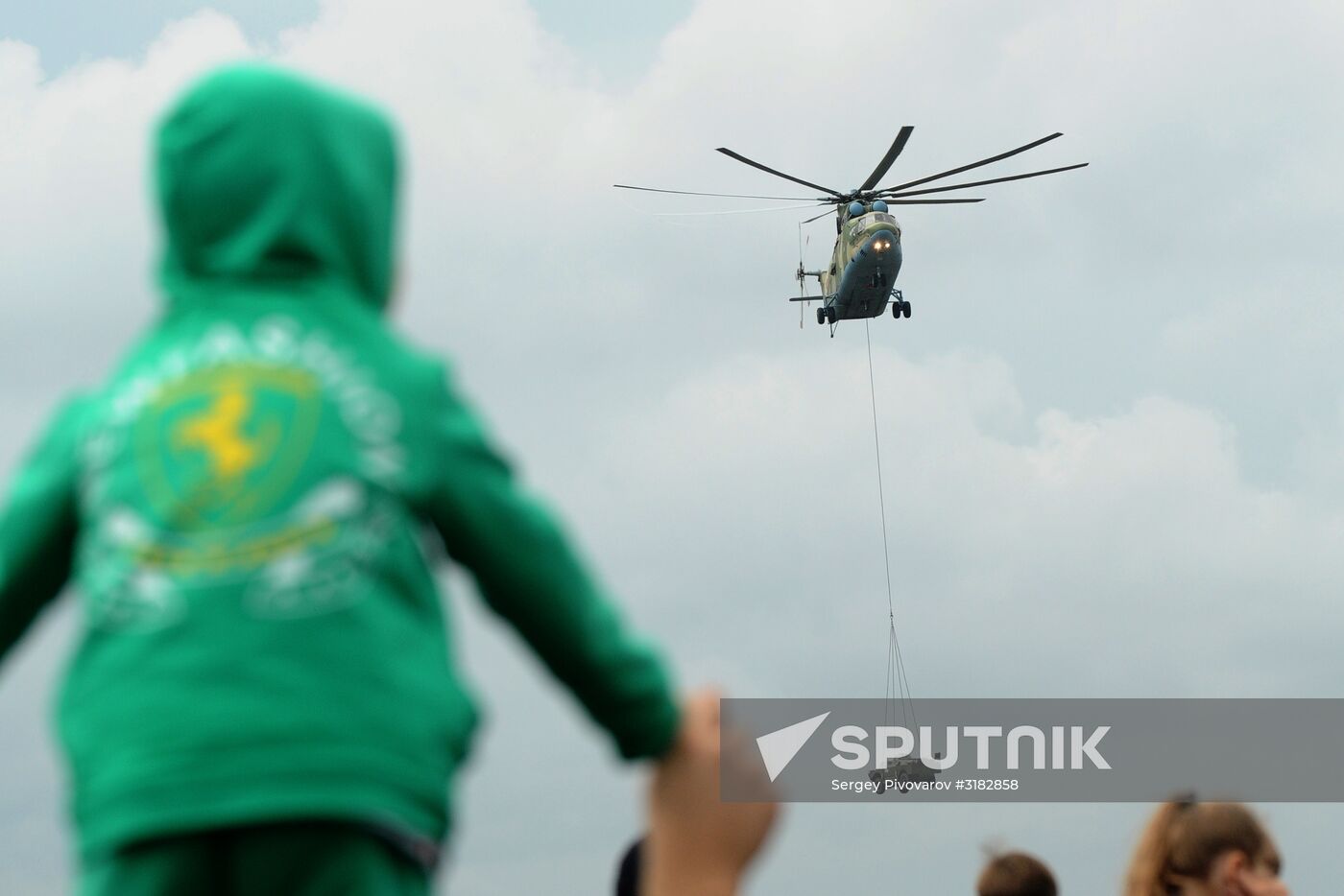 Aviation sports holiday at military air field in Rostov-on-Don