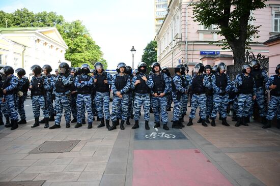 Situation near Embassy of Myanmar in Moscow