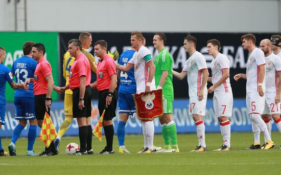 Russian national team vs. Dynamo Moscow friendly football match