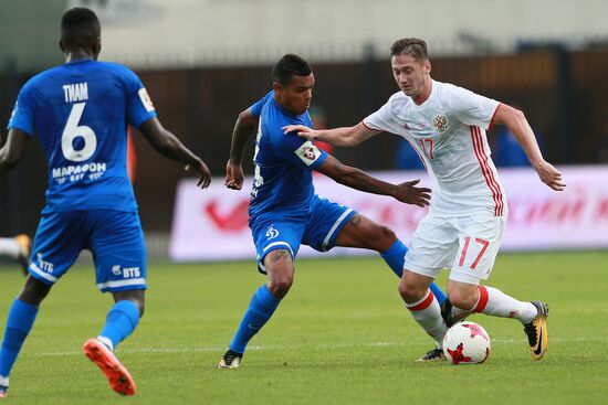 Russian national team vs. Dynamo Moscow friendly football match