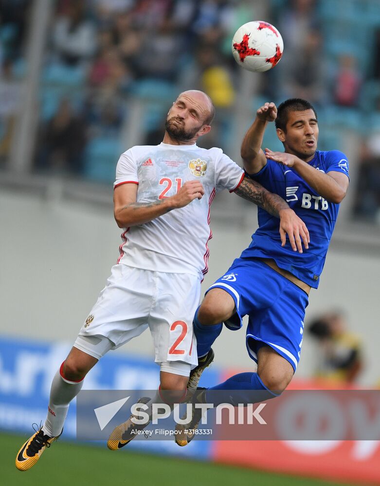 Russian national team vs. Dynamo Moscow friendly football match