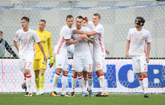 Russian national team vs. Dynamo Moscow friendly football match