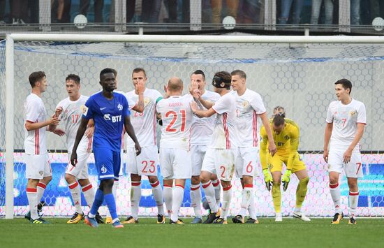 Russian national team vs. Dynamo Moscow friendly football match