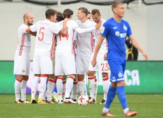 Russian national team vs. Dynamo Moscow friendly football match