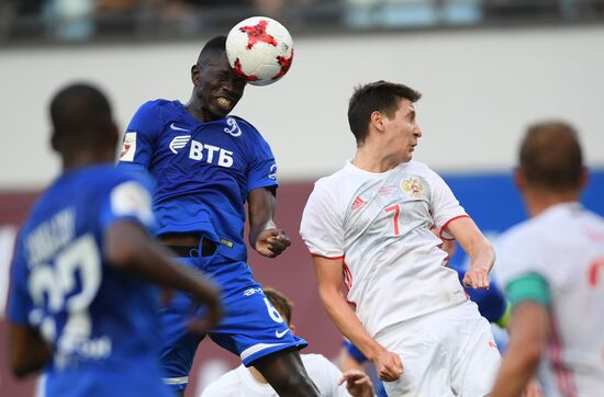 Russian national team vs. Dynamo Moscow friendly football match