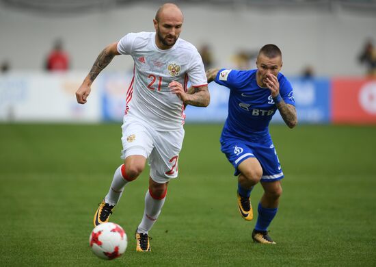 Russian national team vs. Dynamo Moscow friendly football match