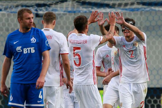 Russian national team vs. Dynamo Moscow friendly football match