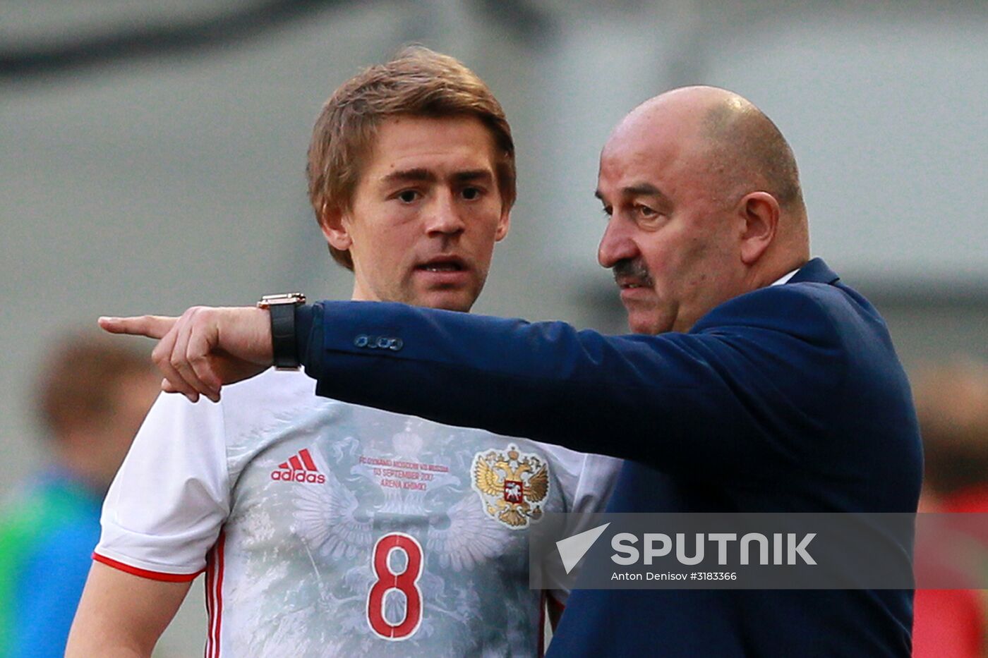 Russian national team vs. Dynamo Moscow friendly football match