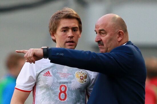 Russian national team vs. Dynamo Moscow friendly football match