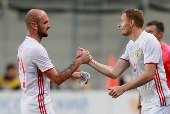 Russian national team vs. Dynamo Moscow friendly football match