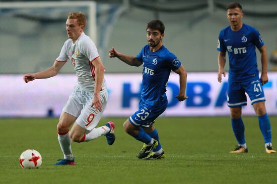 Russian national team vs. Dynamo Moscow friendly football match