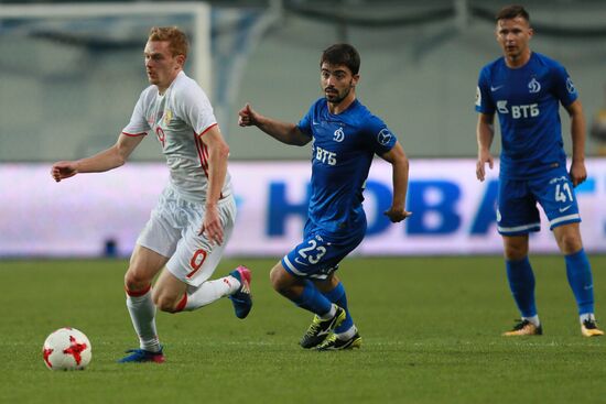 Russian national team vs. Dynamo Moscow friendly football match