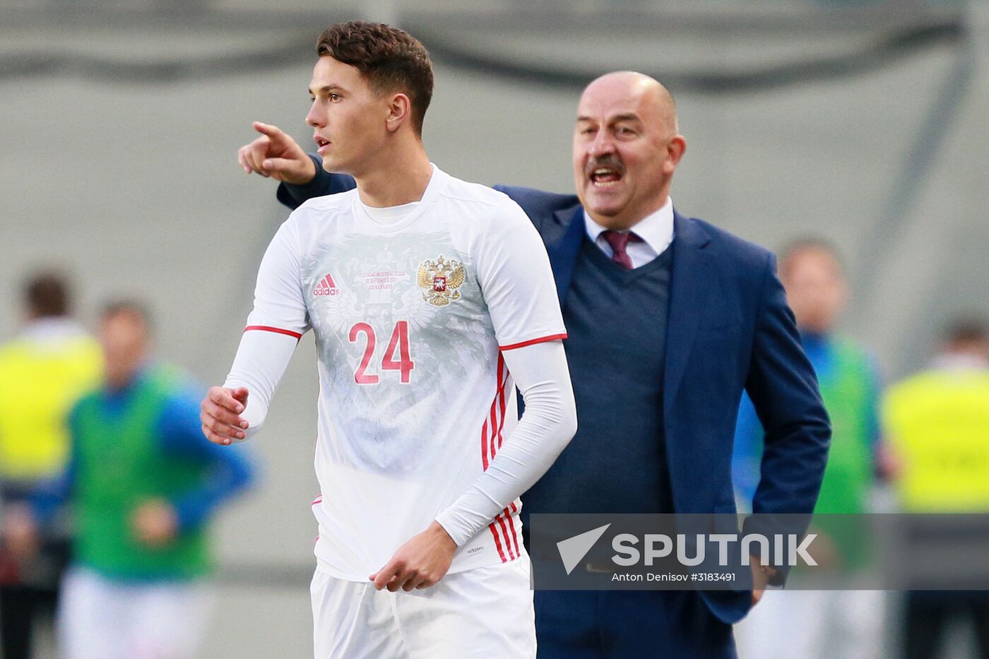 Russian national team vs. Dynamo Moscow friendly football match