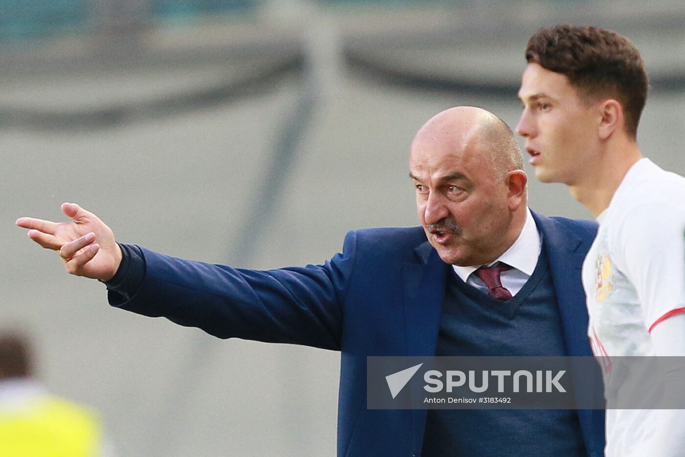 Russian national team vs. Dynamo Moscow friendly football match