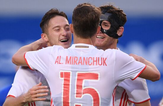 Russian national team vs. Dynamo Moscow friendly football match
