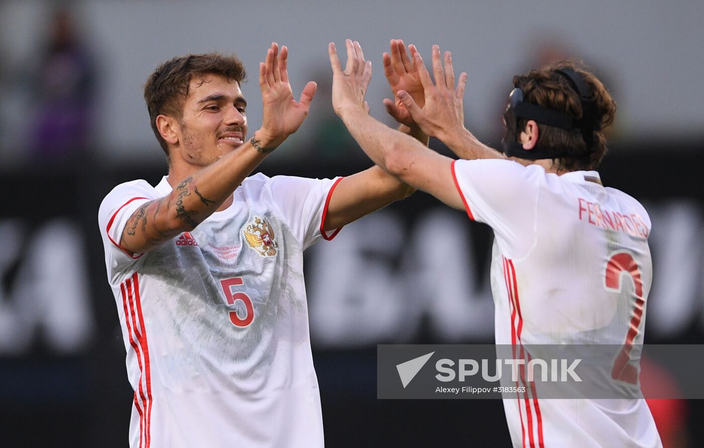 Russian national team vs. Dynamo Moscow friendly football match