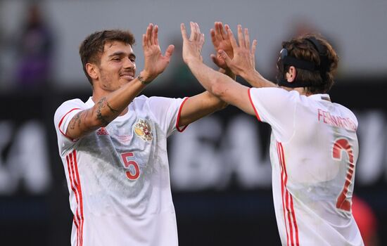 Russian national team vs. Dynamo Moscow friendly football match