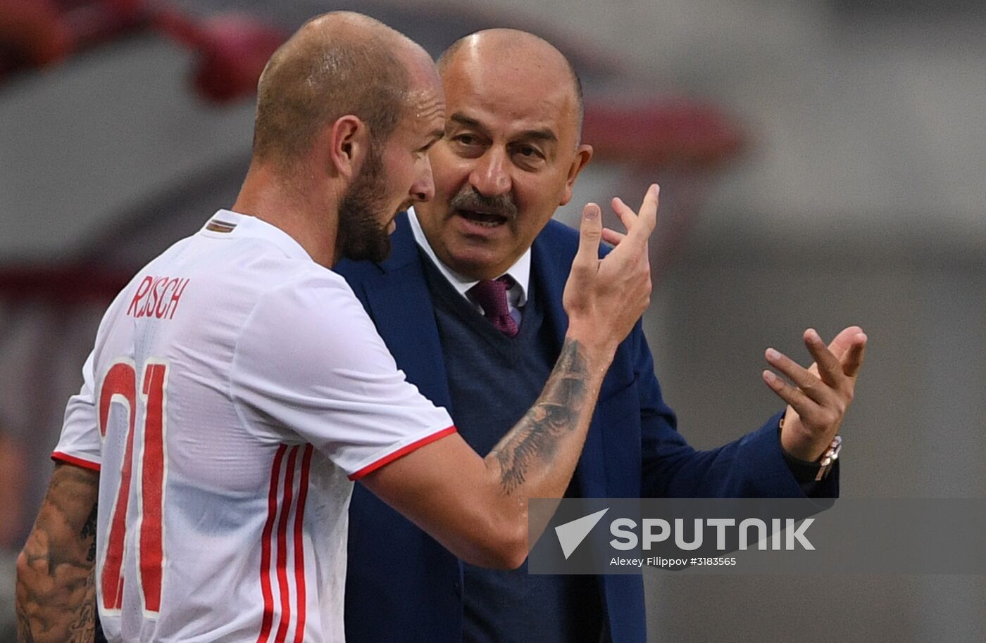 Russian national team vs. Dynamo Moscow friendly football match