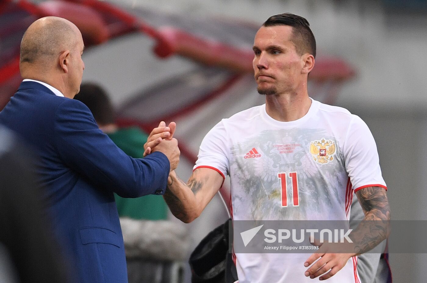 Russian national team vs. Dynamo Moscow friendly football match