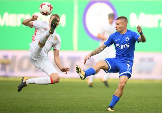 Russian national team vs. Dynamo Moscow friendly football match