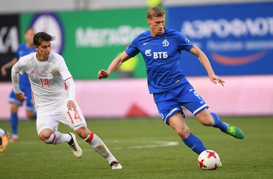 Russian national team vs. Dynamo Moscow friendly football match