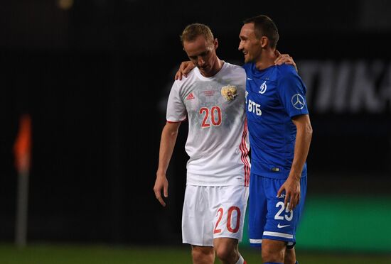 Russian national team vs. Dynamo Moscow friendly football match