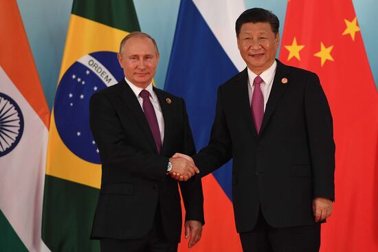 Russian President Vladimir Putin participates in BRICS summit