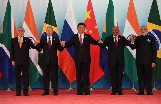 Russian President Vladimir Putin participates in BRICS summit