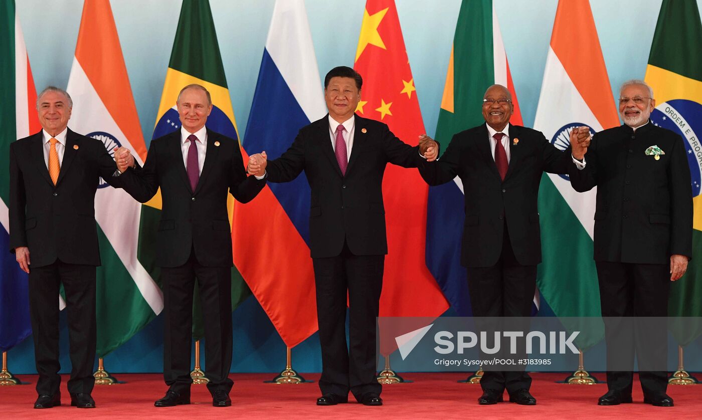 Russian President Vladimir Putin participates in BRICS summit