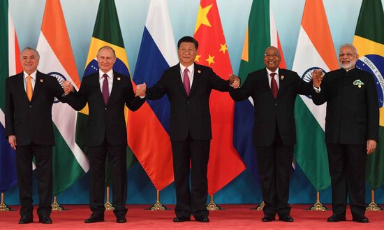 Russian President Vladimir Putin participates in BRICS summit