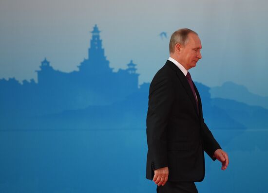 Russian President Vladimir Putin participates in BRICS summit