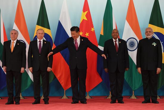 Russian President Vladimir Putin participates in BRICS summit