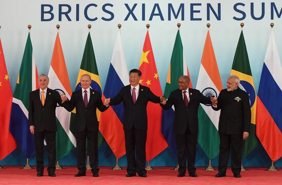 Russian President Vladimir Putin participates in BRICS summit