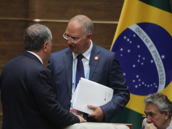 Russian President Vladimir Putin participates in BRICS summit