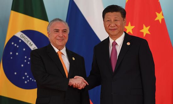 Russian President Vladimir Putin participates in BRICS summit