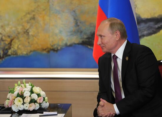 Russian President Vladimir Putin participates in BRICS summit