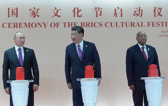 Russian President Vladimir Putin participates in BRICS summit