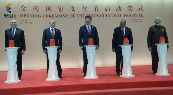 Russian President Vladimir Putin participates in BRICS summit