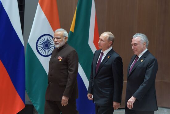 Russian President Vladimir Putin participates in BRICS summit
