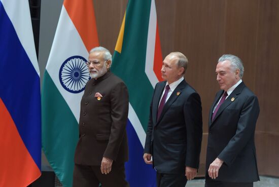 Russian President Vladimir Putin participates in BRICS summit