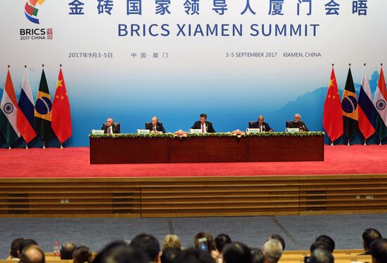 Russian President Vladimir Putin participates in BRICS summit