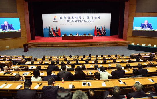 Russian President Vladimir Putin participates in BRICS summit