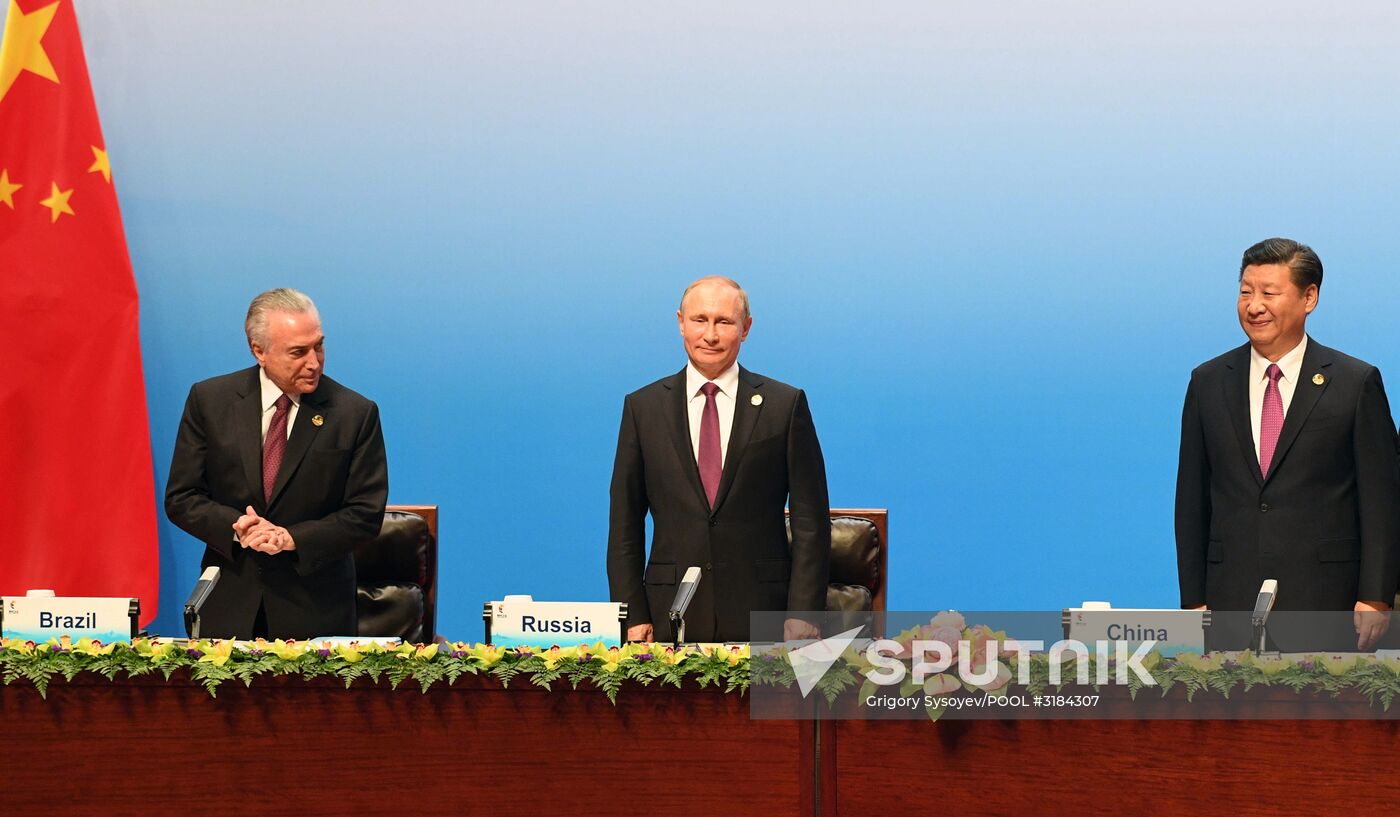 Russian President Vladimir Putin participates in BRICS summit