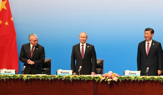 Russian President Vladimir Putin participates in BRICS summit