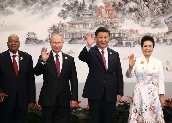 Russian President Vladimir Putin participates in BRICS summit
