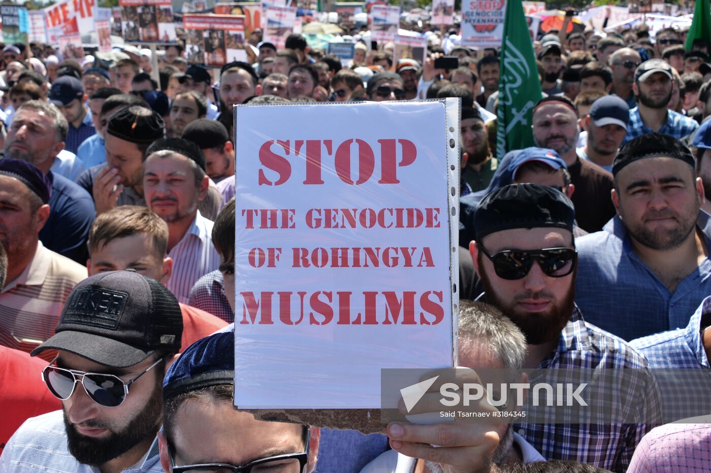 Rally in Grozny in support of Rohingya Muslims