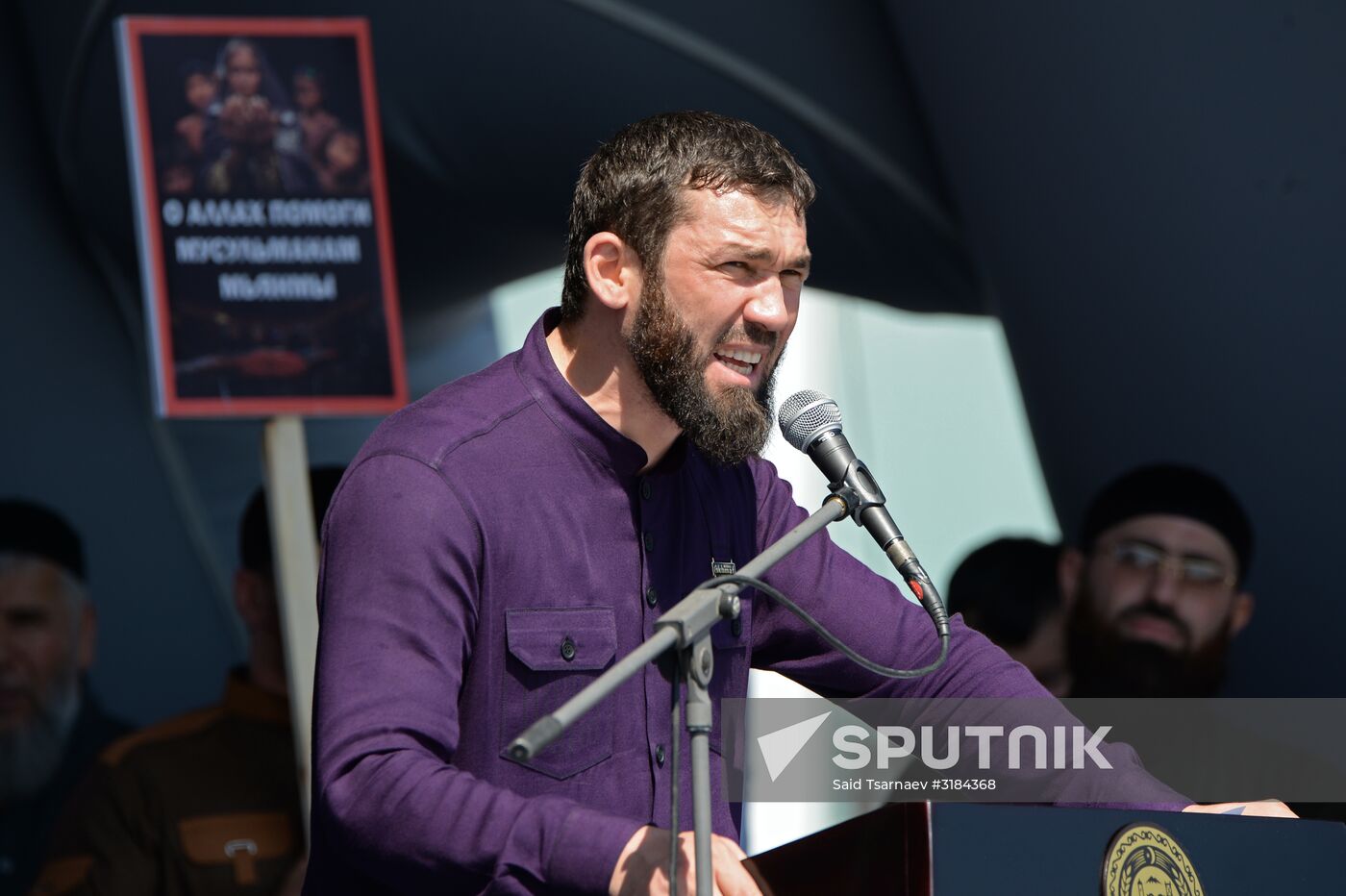 Rally in support of Rohingya Muslims in Grozny